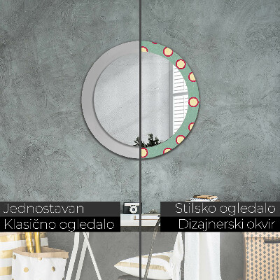 Espelho redondo decorativo Círculos de pontos