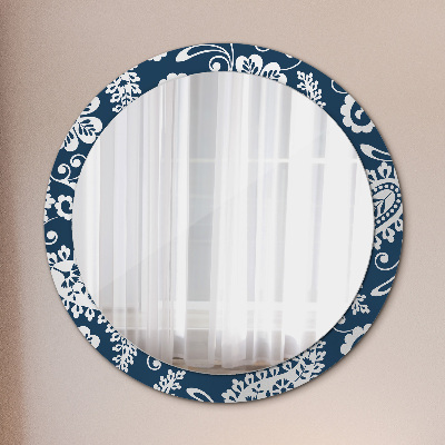 Espelho redondo decorativo Composição Paisley