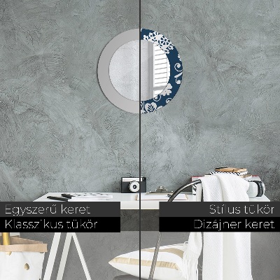 Espelho redondo decorativo Composição Paisley