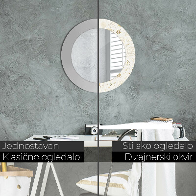 Espelho redondo decorativo Padrão esotérico místico