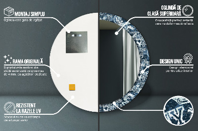 Espelho redondo decorativo Colagem ny