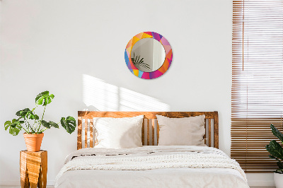 Espelho decorativo redondo Composição geométrica