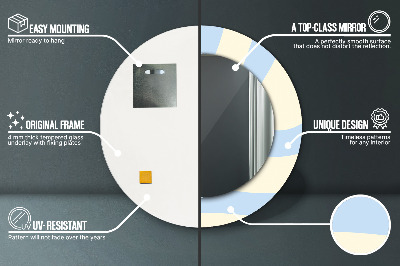 Espelho decorativo redondo Forma abstrata