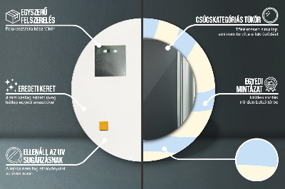 Espelho decorativo redondo Forma abstrata