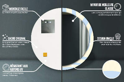 Espelho decorativo redondo Forma abstrata