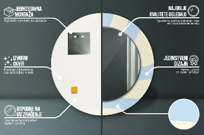 Espelho decorativo redondo Forma abstrata