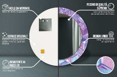 Espelho redondo decorativo Abstrato surreal