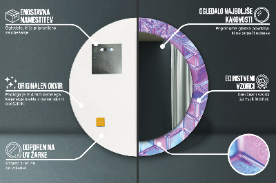 Espelho redondo decorativo Abstrato surreal