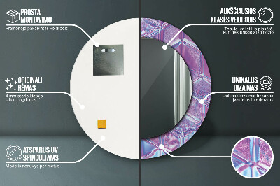 Espelho redondo decorativo Abstrato surreal