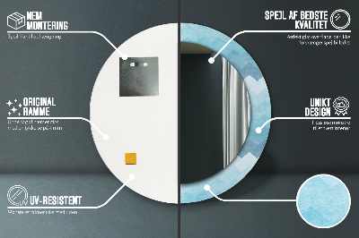 Espelho decorativo redondo Padrão Chevron