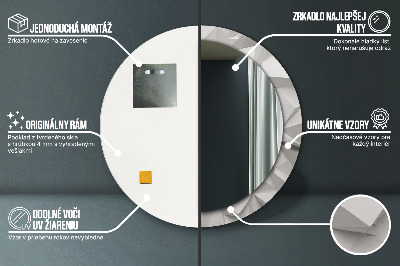 Espelho redondo decorativo Cristal branco abstrato