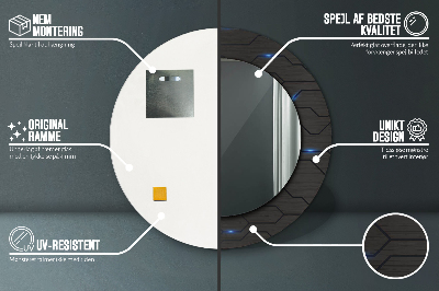 Espelho redondo decorativo Abstrato futurista