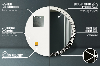 Espelho decorativo redondo Abstrato geométrico