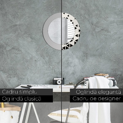 Espelho decorativo redondo Abstrato geométrico