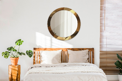 Espelho redondo decorativo Abstração de ouro