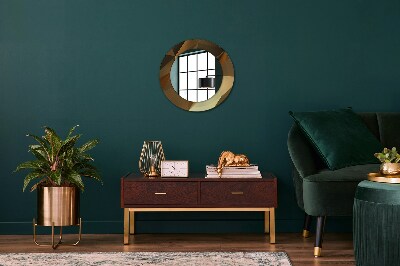 Espelho redondo decorativo Abstração de ouro