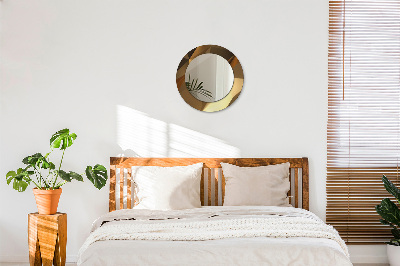 Espelho redondo decorativo Abstração de ouro