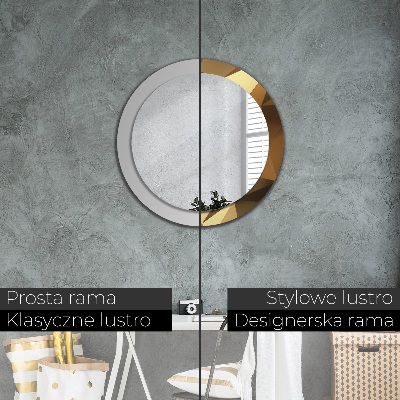 Espelho redondo decorativo Abstração de ouro