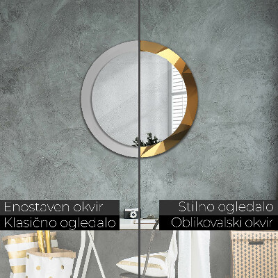 Espelho redondo decorativo Abstração de ouro