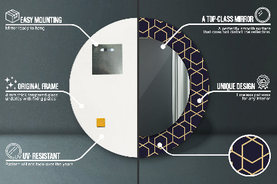 Espelho redondo decorativo Abstrato geométrico