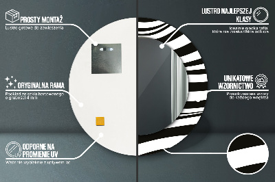 Espelho decorativo redondo Onda abstrata