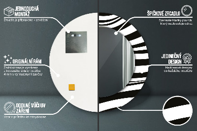 Espelho decorativo redondo Onda abstrata