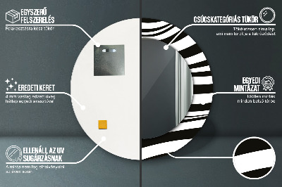 Espelho decorativo redondo Onda abstrata