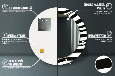 Espelho decorativo redondo Onda abstrata