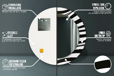 Espelho decorativo redondo Onda abstrata