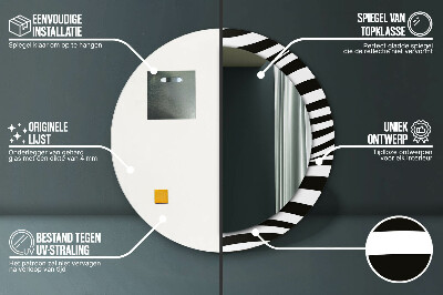 Espelho decorativo redondo Onda abstrata