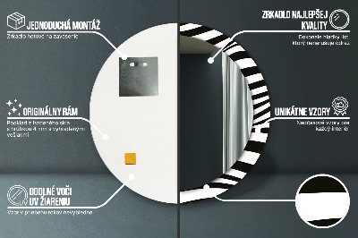 Espelho decorativo redondo Onda abstrata