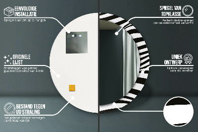 Espelho decorativo redondo Onda abstrata