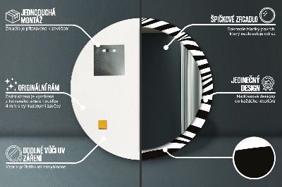 Espelho decorativo redondo Onda abstrata