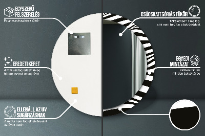 Espelho decorativo redondo Onda abstrata