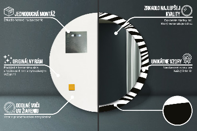 Espelho decorativo redondo Onda abstrata