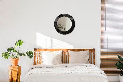 Espelho decorativo redondo Preto abstrato