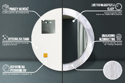 Espelho decorativo redondo Mármore abstrato