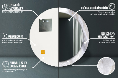 Espelho decorativo redondo Mármore abstrato