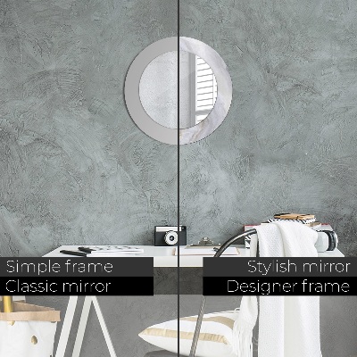 Espelho decorativo redondo Mármore abstrato