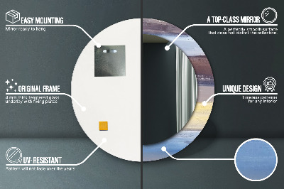 Espelho decorativo redondo Pintura abstrata