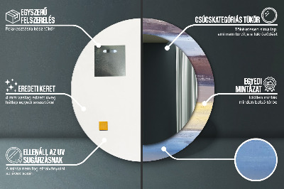 Espelho decorativo redondo Pintura abstrata