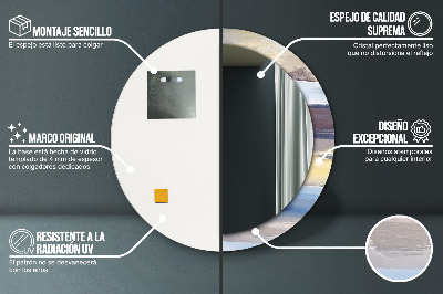 Espelho decorativo redondo Pintura abstrata