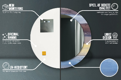 Espelho decorativo redondo Pintura abstrata