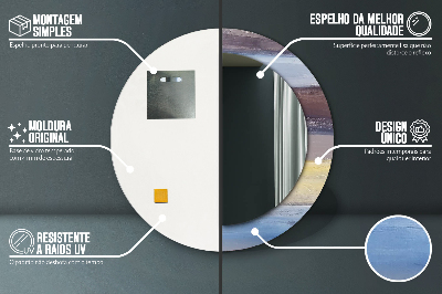 Espelho decorativo redondo Pintura abstrata