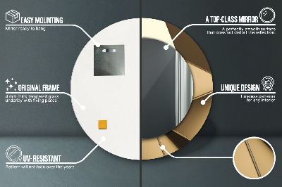 Espelho decorativo redondo Abstração moderna