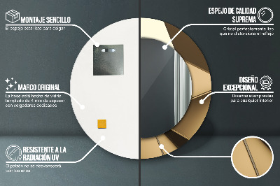 Espelho decorativo redondo Abstração moderna