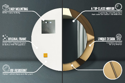 Espelho decorativo redondo Abstração moderna