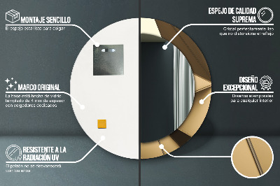 Espelho decorativo redondo Abstração moderna