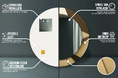 Espelho decorativo redondo Abstração moderna