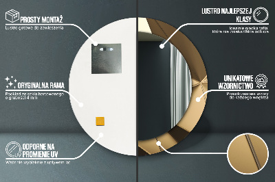 Espelho decorativo redondo Abstração moderna